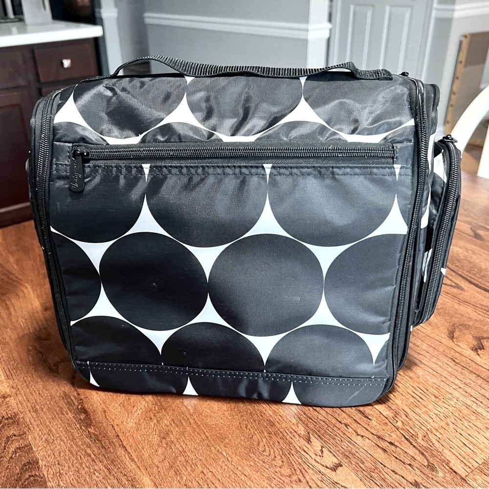 Thirty-one Deluxe Beauty Bag-Black polka dot